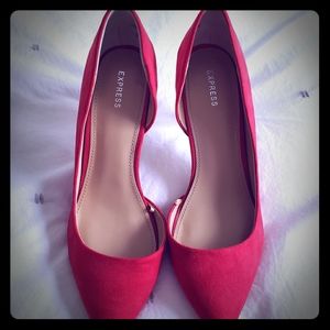 Red Express Suede Heels